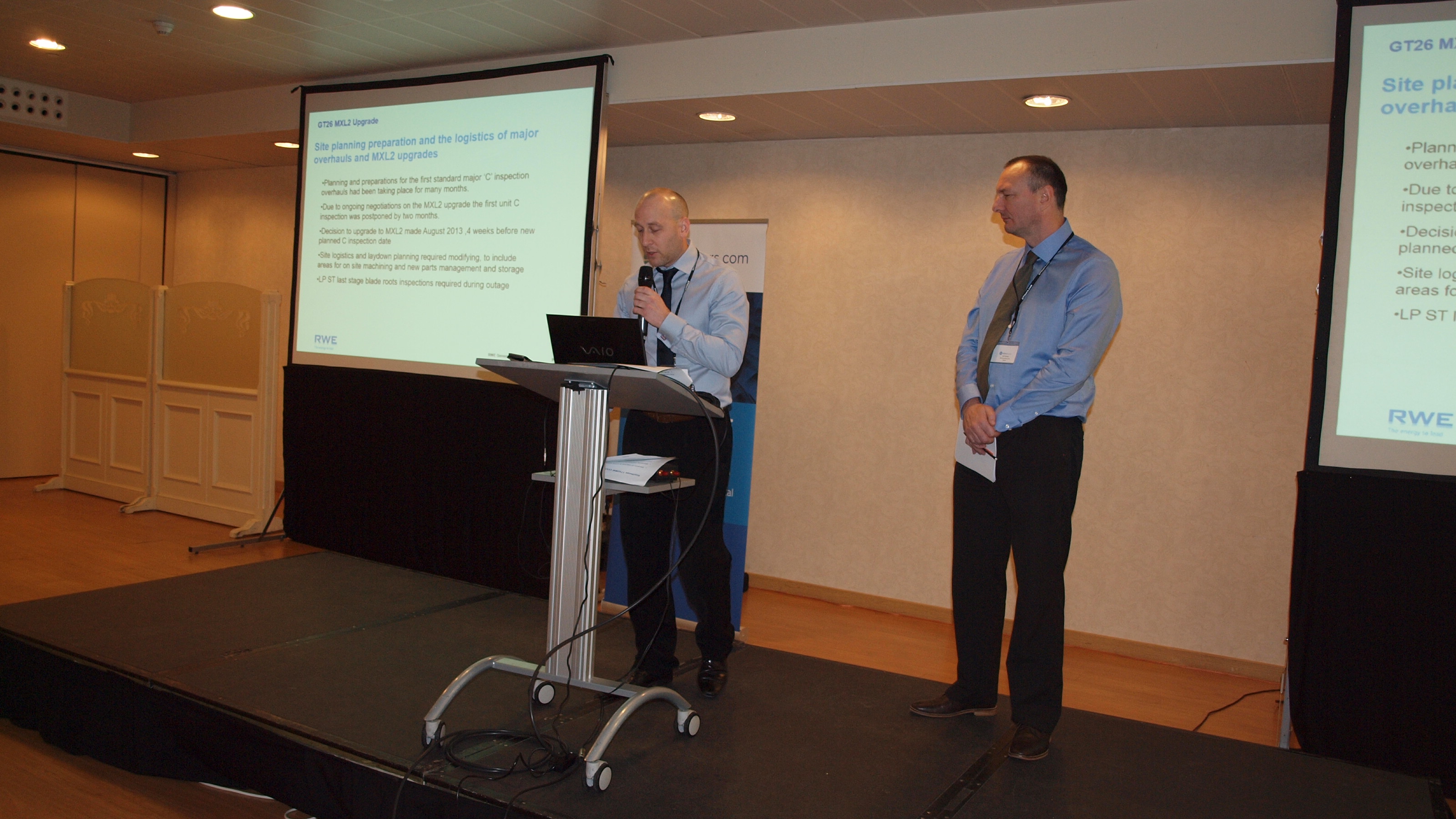 Gareth Maslin and Ian Farrow from RWE gave a presentation at GT26 end user conference